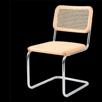 Krzesło VIENNA rattanowe z chromowaną ramą