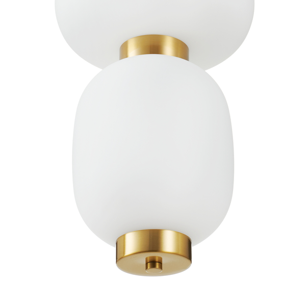 Lampa wisząca nowoczesna złota BRILLA-3 białe kule 23 cm 