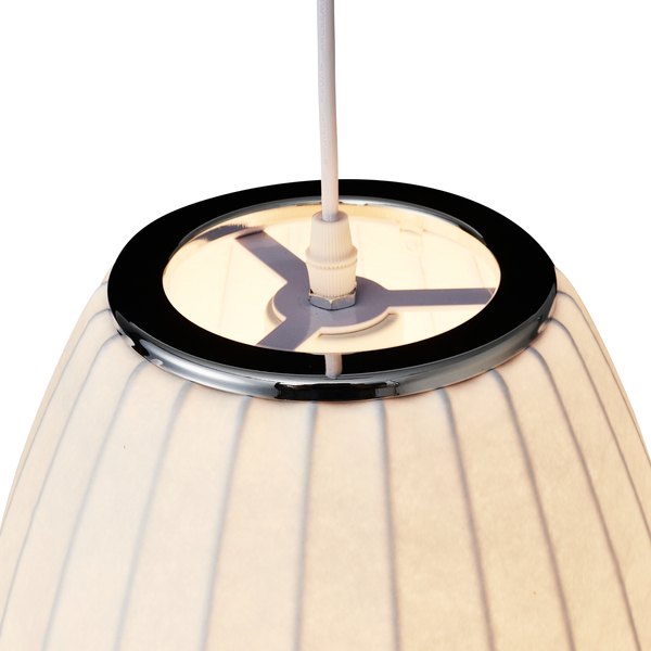 Lampa wisząca SILK BARREL biała 60  owalna cm Step into Design