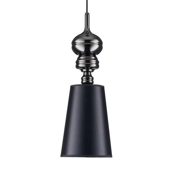 Lampa wisząca QUEEN-1 czarna 18 cm - styl glamour do nowoczesnych wnętrz