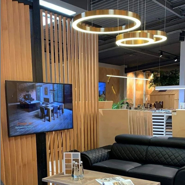 Lampa wisząca CIRCLE 40 ledowy ring mosiądz szczotkowany 40 cm Step into Design