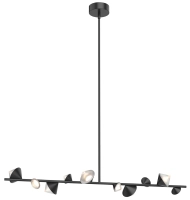 Lampa wisząca LED CONE - czarna listwa sufitowa 130 cm