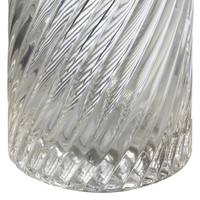 Lampa biurkowa CLARO ledowa szkło przeźroczyste mosiądz 35*42 cm Step into Design