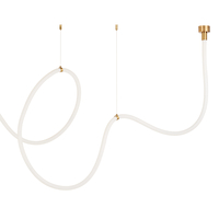 Lampa wisząca wąż ledowy złoto biała 500 cm SNAKE