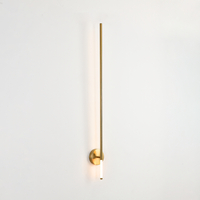 Kinkiet złoty FRESCO ledowy z alabastrowym wykończeniem  65 cm Step into Design 