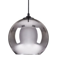 Lampa wisząca srebrna kula połysk lustrzana chrom MIRROR GLOW M 30 cm