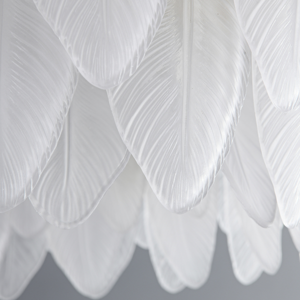 Designerska lampa wisząca PIUMA LONG - w kolorze białym