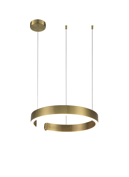 Lampa wisząca LED Ring złota 60 cm - nowoczesna lampa w kształcie koła
