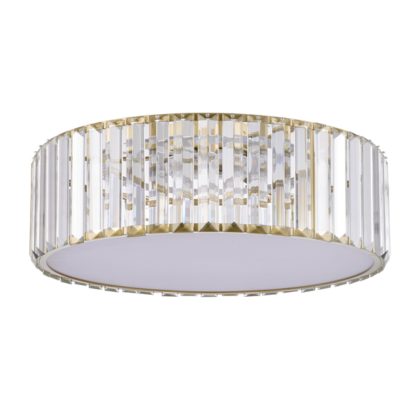 Plafon LED MAGIA-50 okrągły 50 cm - złoty kryształowy, styl glamour