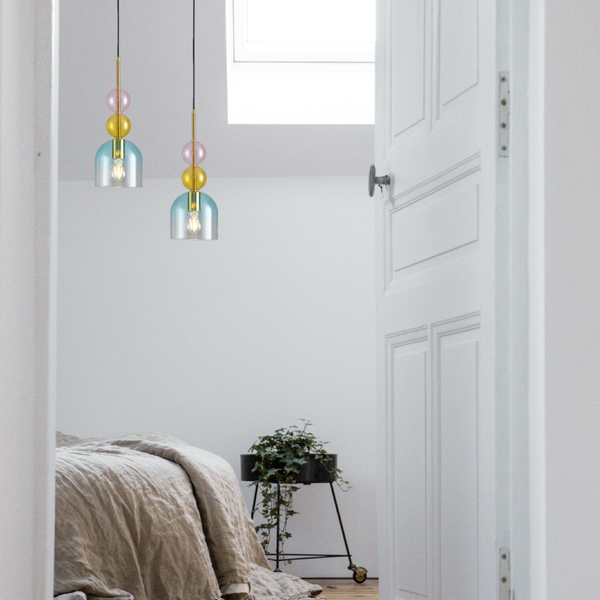 Lampa wisząca PASTELLO wielokolorowa 15 cm szklane klosze Step into Design