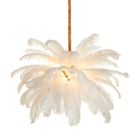 Lampa wisząca EMU pióra białe 100 cm