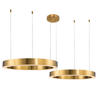 Lampa wisząca CIRCLE 60+60 ledowa ring podwójna złoty 60 cm + 60 cm