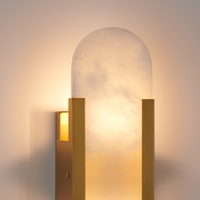 Kinkiet LED marmurowy MARBLE LONG złoty 35 cm – do przedpokoju, nowoczesny