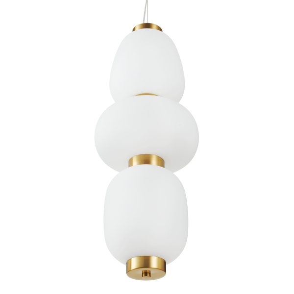 Lampa wisząca nowoczesna złota BRILLA-3 białe kule 23 cm 
