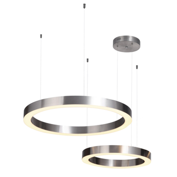 Lampa wisząca CIRCLE 60+80 ledowy nikiel ring