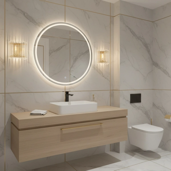 Kinkiet HARMONY - złoty kryształowy, lampa ścienna glamour ze szklanymi rurkami