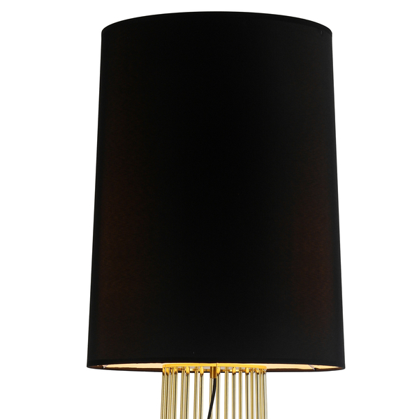Lampa podłogowa FILO-2 - elegancka czarno-złota do salonu