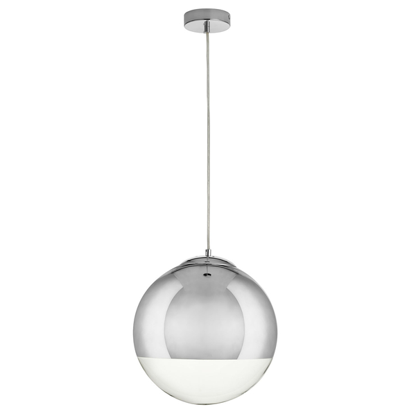 Lampa wisząca FLASH M chrom szklana kula 30 cm Step into Design