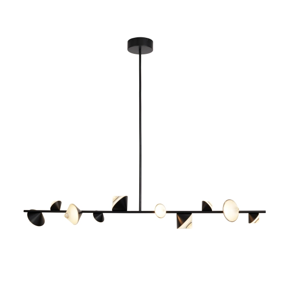Lampa wisząca LED CONE - czarna listwa sufitowa 130 cm