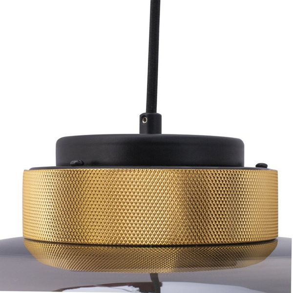 Lampa wisząca BOOM ledowa bursztynowo złota 25 cm Step into Design