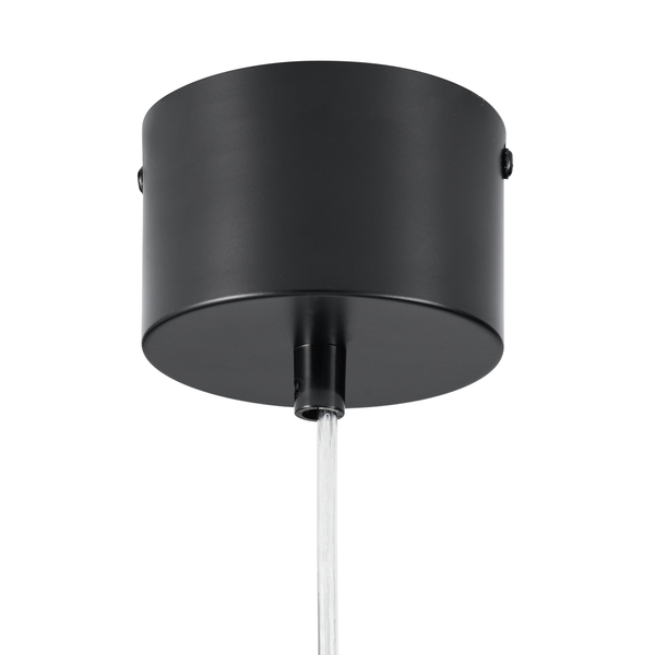 Lampa wisząca PIATTO 50 cm- nowoczesny biało-czarny płaski klosz