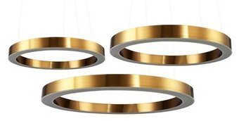 Lampa wisząca CIRCLE 40+60+80 ledowe ringi mosiądz Step into Design