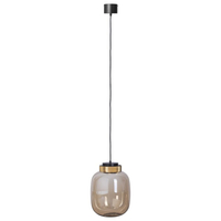 Lampa wisząca BOOM ledowa bursztynowo złota 25 cm 