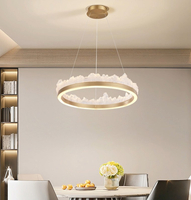 Lampa wisząca żyrandol ledowy ring złoty kryształowy  60 cm 