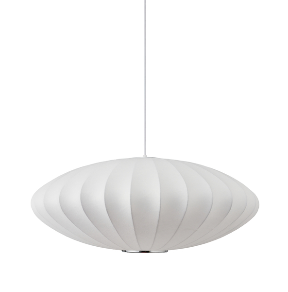 Lampa wisząca SILK FLAT biała 60 cm - nowoczesna i minimalistyczna