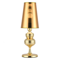 Lampa biurkowa QUEEN lustrzane złoto glamour 25 x 80 cm 