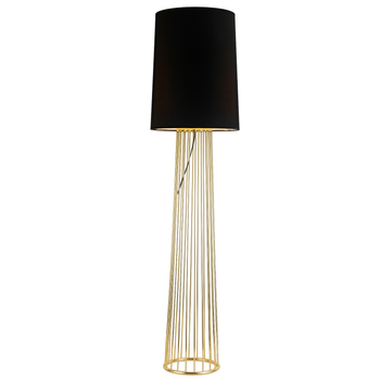 Lampa podłogowa FILO-2 - elegancka czarno-złota do salonu