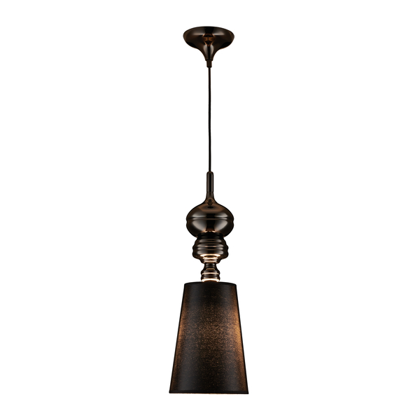 Lampa wisząca QUEEN-1 czarna 18 cm - styl glamour do nowoczesnych wnętrz