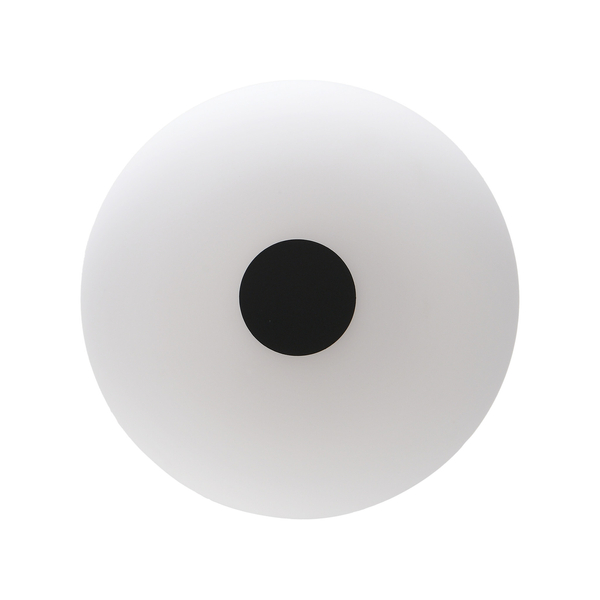 Lampa wisząca PIERROT LED biało czarna loftowa nowoczesna szklany klosz 23 cm