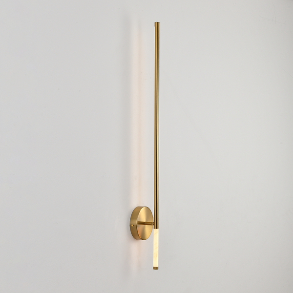 Kinkiet złoty FRESCO ledowy z alabastrowym wykończeniem  65 cm Step into Design 