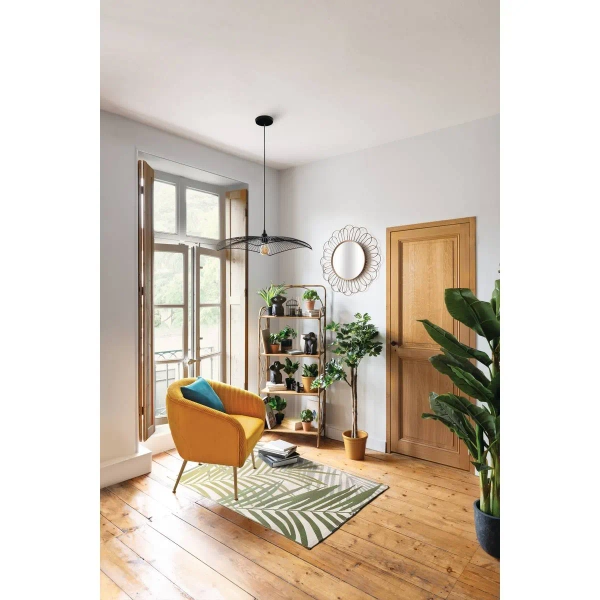 Fotel Solaro - Żółty nowoczesny Fotel do Salonu ze sztruksowej tkaniny