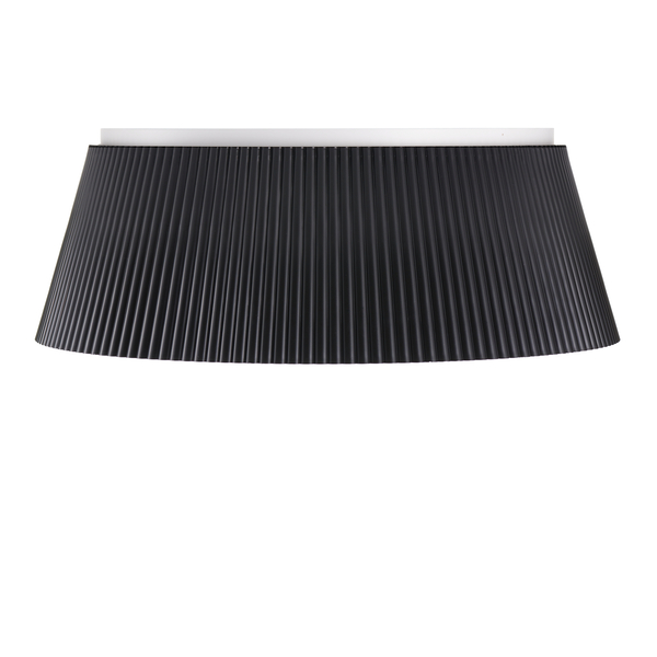 Plafon ledowy czarny o falistej strukturze 45*17 cm