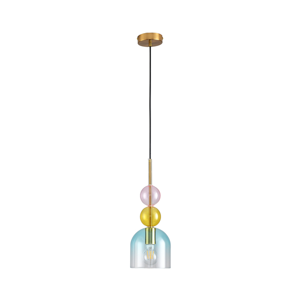 Lampa wisząca PASTELLO wielokolorowa 15 cm szklane klosze Step into Design