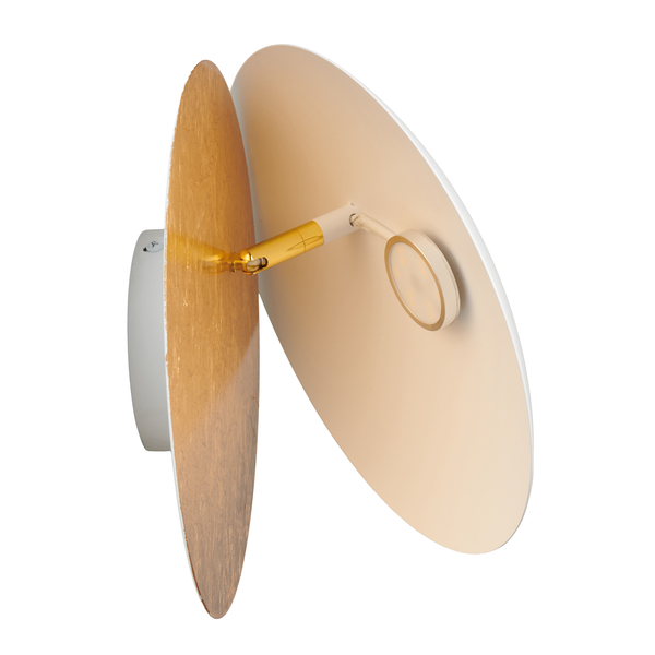 Kinkiet LED ECLIPSE okrągły 25 cm - biało-złoty