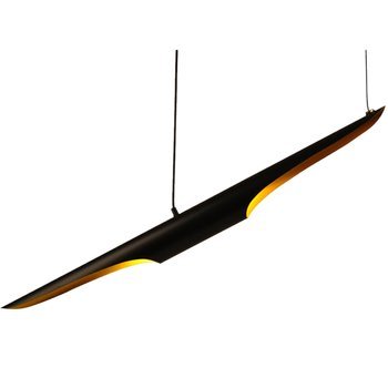 Lampa wisząca BLACK TUBE czarno złota tuba 100 cm