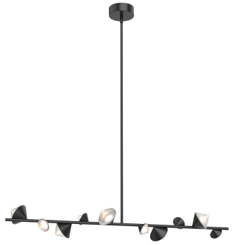 Lampa wisząca LED CONE - czarna listwa sufitowa 130 cm