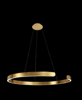 Lampa wisząca LED Ring złota 60 cm - nowoczesna lampa w kształcie koła