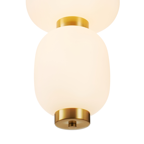 Lampa wisząca nowoczesna złota BRILLA-3 białe kule 23 cm 