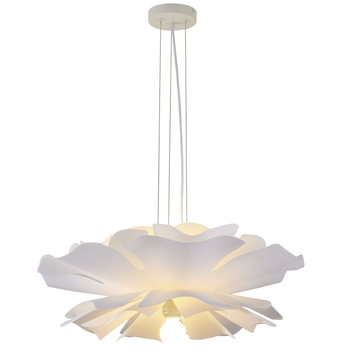 Lampa wisząca PEONY biała 50 cm - sufitowa lampa w kształcie kwiatu