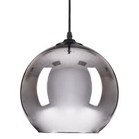 Lampa wisząca srebrna kula połysk lustrzana chrom MIRROR GLOW L 40 cm