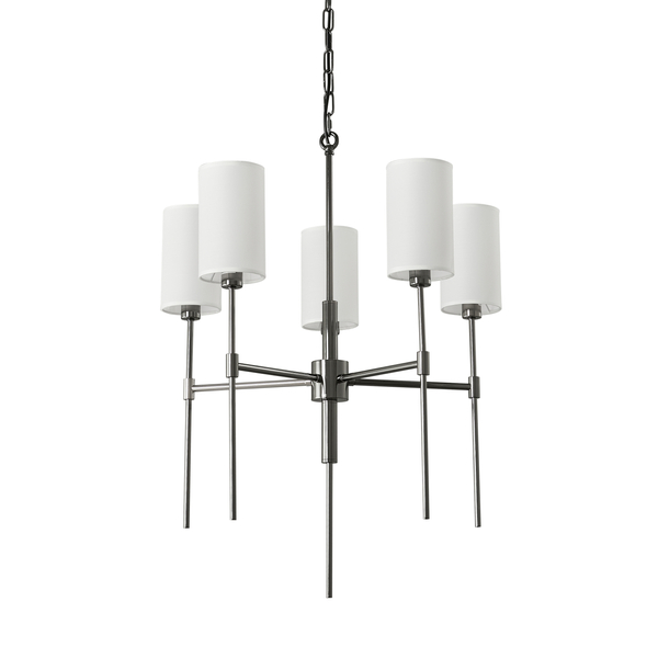 Lampa wisząca DARLING czarny klasyczny żyrandol z abażurem 60 cm 