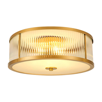 Plafon sufitowy RICCO 40 cm - złoty okrągły, styl glamour