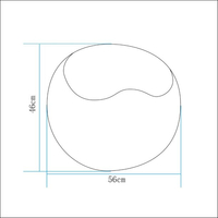 Lampa ogrodowa LED APPLE M 56 cm - pufa, 16 kolorów RGBW