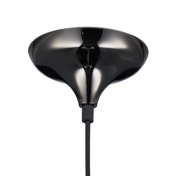 Lampa wisząca QUEEN-1 czarna 18 cm - styl glamour do nowoczesnych wnętrz