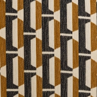 Fotel Chiara - Brązowy Fotel z podłokietnikami, Wzór Geometryczny do Salonu