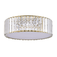 Plafon LED MAGIA-50 okrągły 50 cm - złoty kryształowy, styl glamour